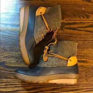 Sperry duck boots.